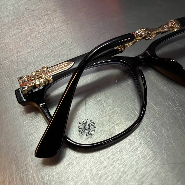 Black & Gold Knife Glasses