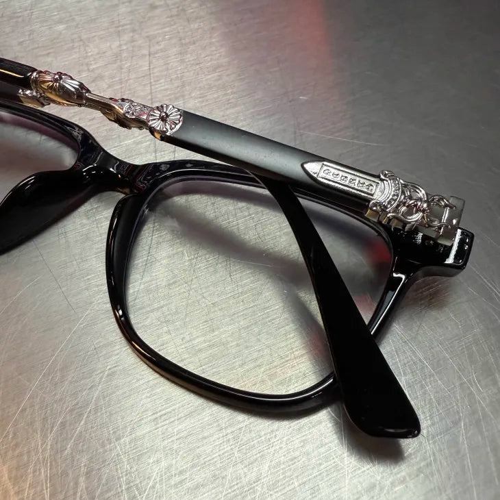 Black & Silver Knife Glasses