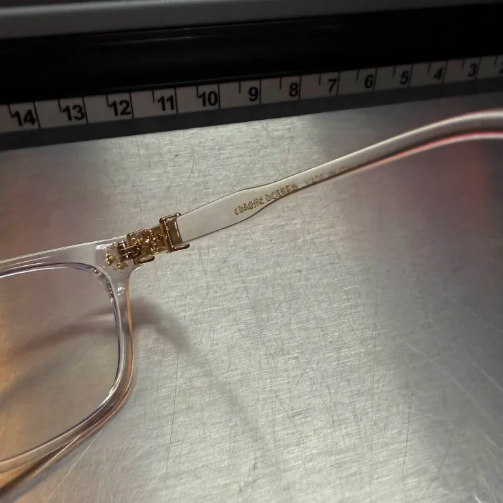 Clear & Gold Cross Glasses