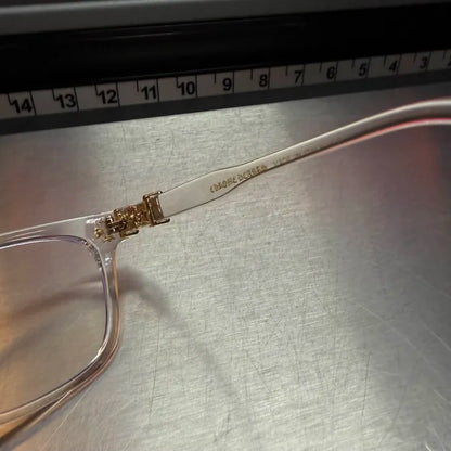 Clear & Gold Cross Glasses