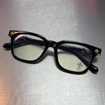 Black & Gold Cross Glasses