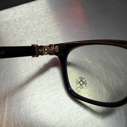 Black & Gold Cross Glasses