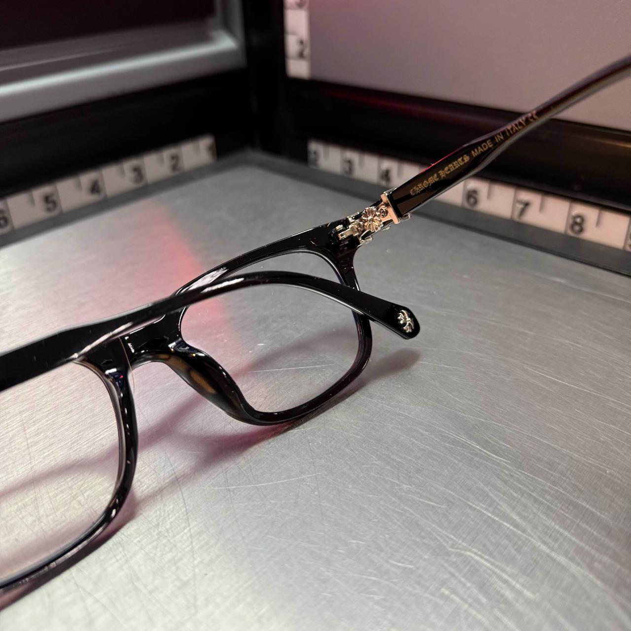 Black & Silver Cross Glasses