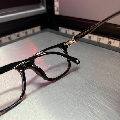 Black & Silver Cross Glasses