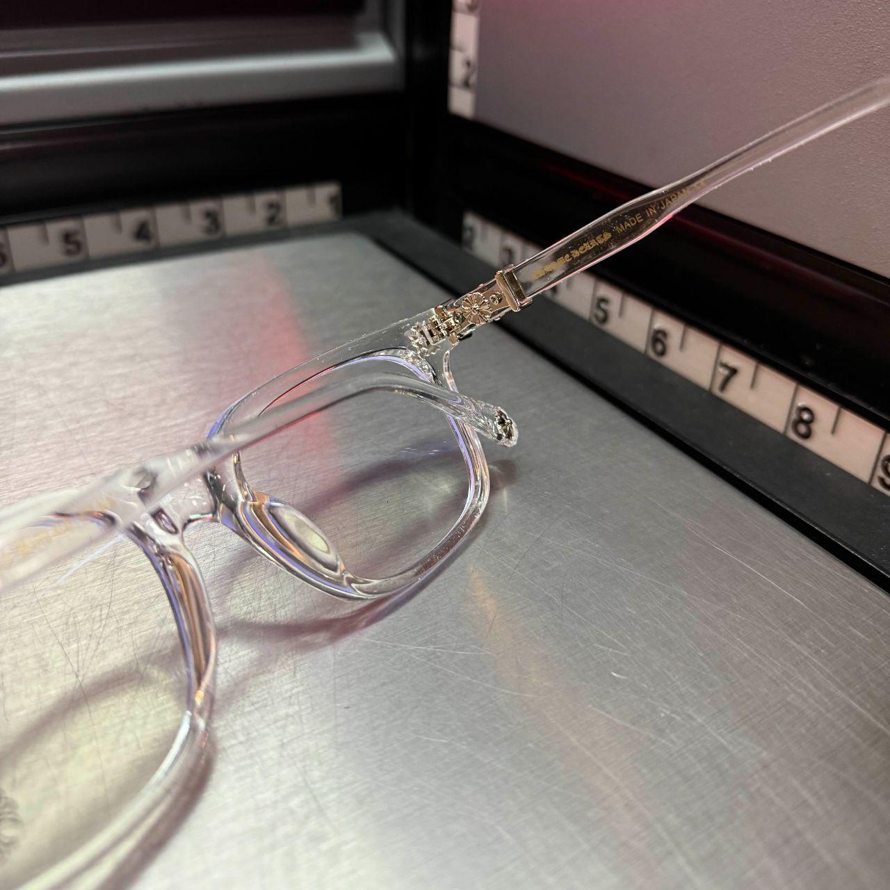 Clear & Silver Cross Glass